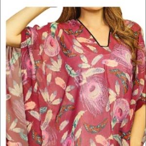 Accessories - Sheer Floral Poncho Accessories - Sheer Floral Poncho